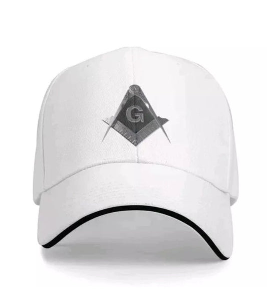 Masonic Freemason Hat - White