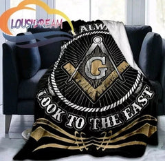 masonic blanket i always look to the east