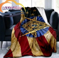 large masonic blanket american flag 