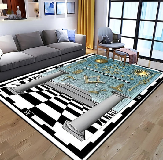 masonic tracing board rug