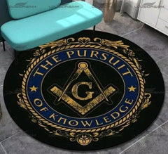 masonic round rug the pursuit of knowledge